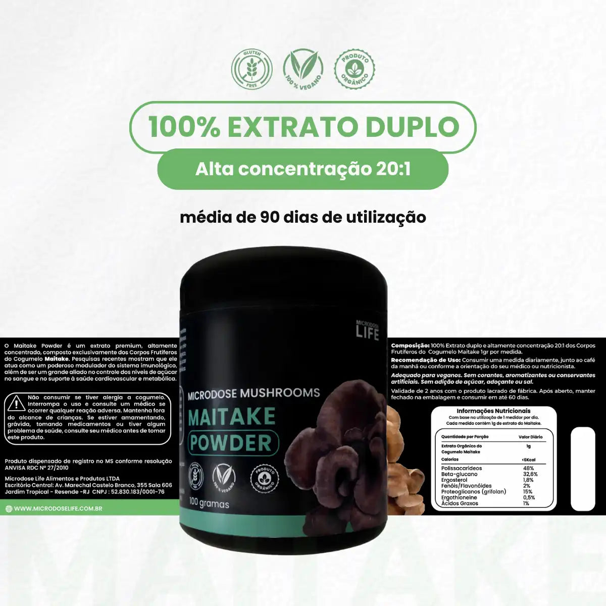 Cogumelo Maitake | Extrato em Pó 100g