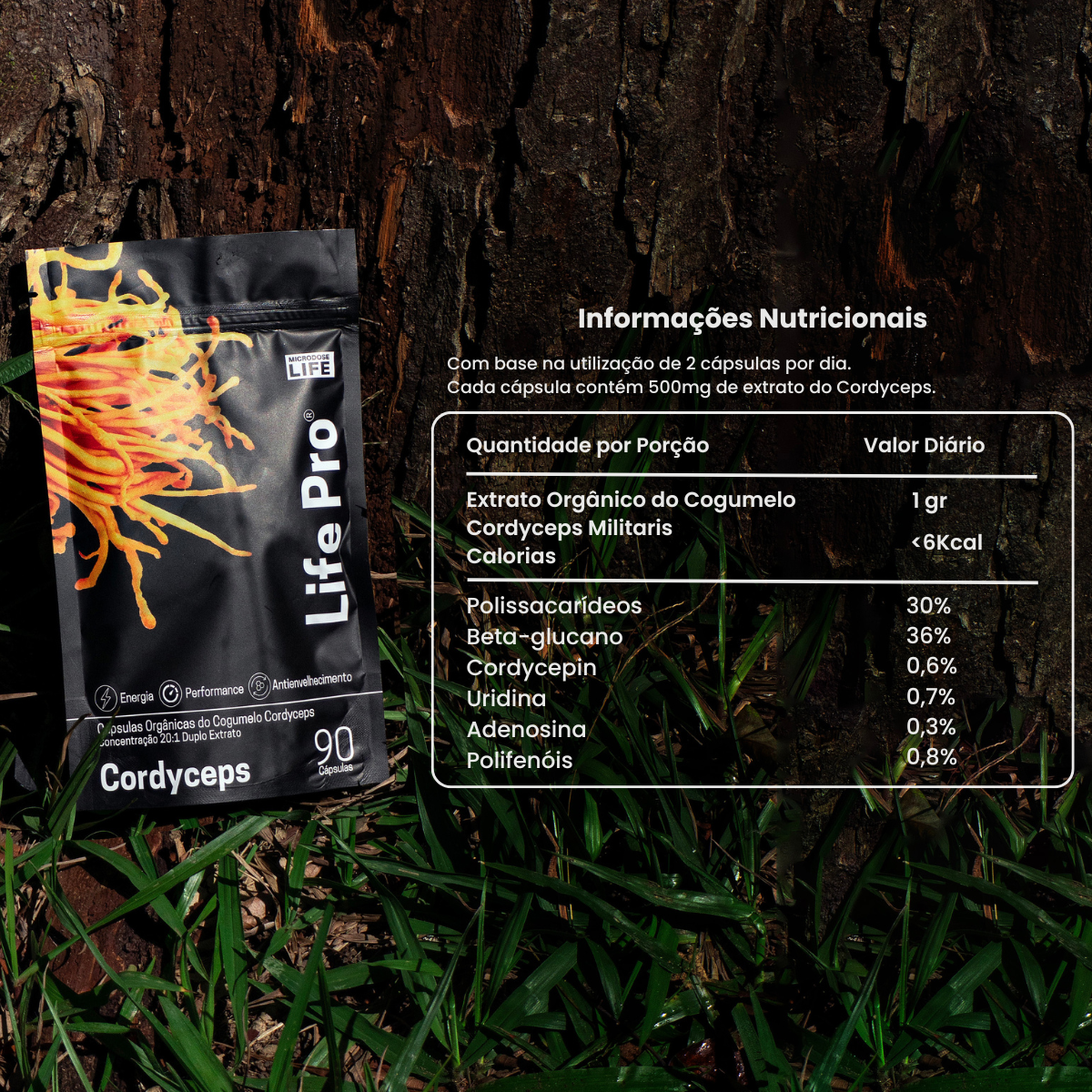 Kit Energia e Equilíbrio Cordyceps Militaris + Reishi Extrato encapsulado 90 caps.
