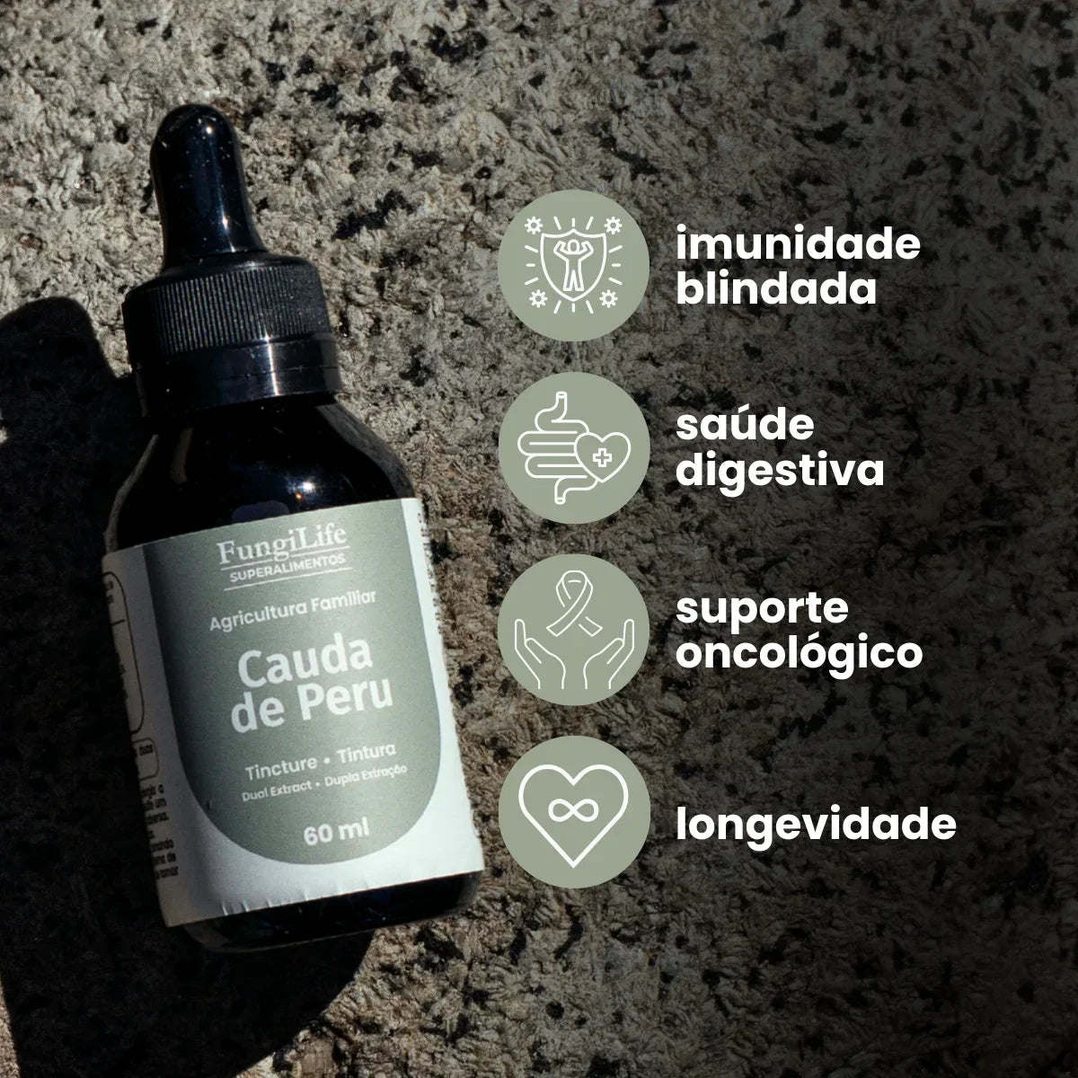 Cogumelo Cauda de Peru | Extrato Líquido 60ml