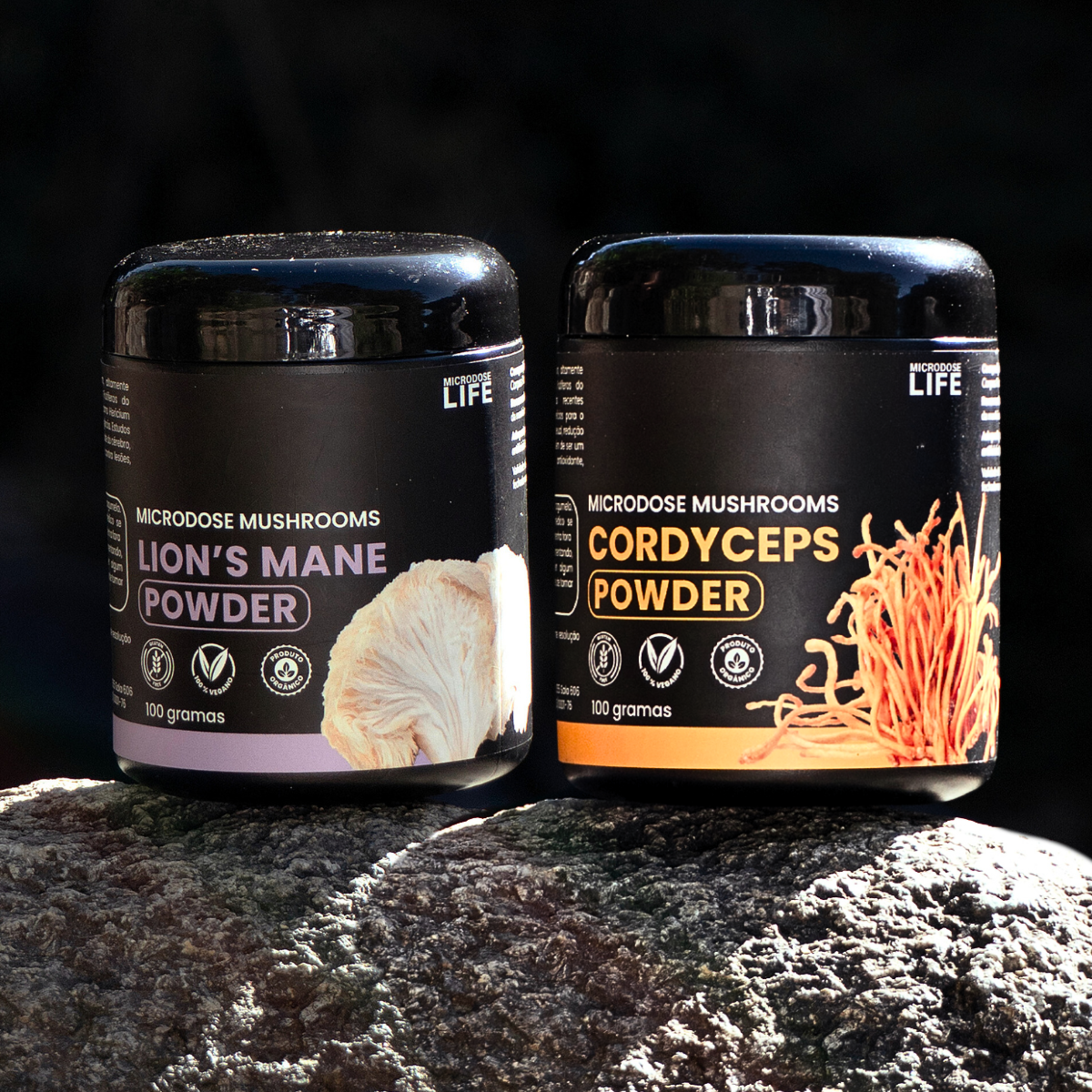 Kit Foco e Energia | Lion's Mane + Cordyceps | Extrato em Pó 100g