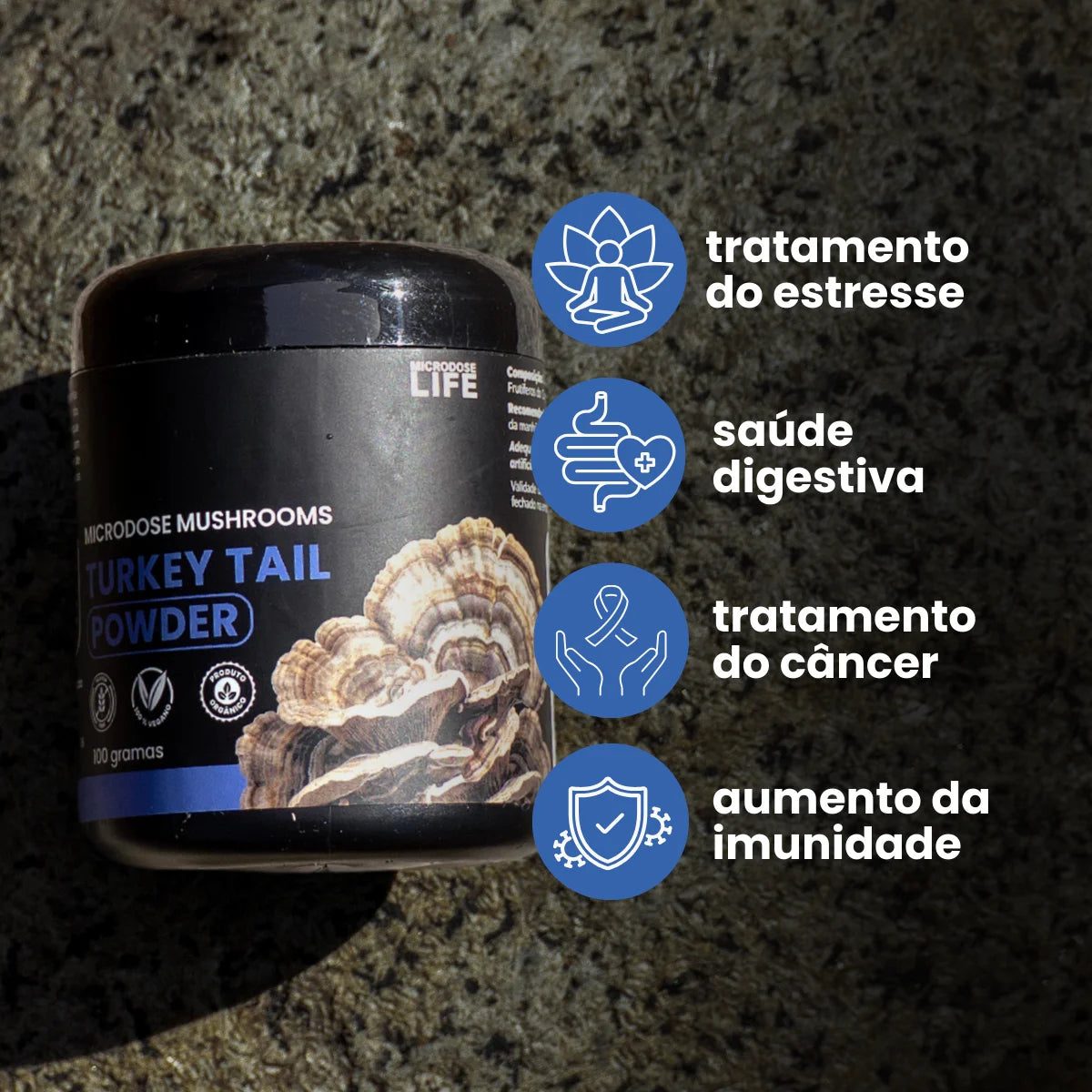 Cogumelo Turkey Tail (Cauda de Peru) | Extrato em Pó 100g